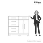 Cômoda 2 Portas 6 Gavetas New Xangai Albatroz Móveis Avelã/fe