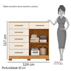 Cômoda 2 Portas 6 Gavetas New Xangai Albatroz Móveis Carvalho