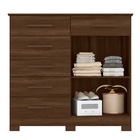 Cômoda 2 Portas 6 Gavetas New Xangai - Albatroz Móveis - Cedro