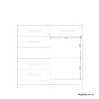 Cômoda 2 Portas 6 Gavetas Xangai Albatroz