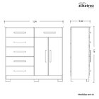 Cômoda 2 Portas 6 Gavetas Xangai Cedro