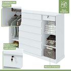 Cômoda 2 Portas 7 Gavetas 3 Prateleiras Vedra Branco