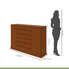 Cômoda 2 Portas 7 Gavetas 3 Prateleiras Vedra Frassino