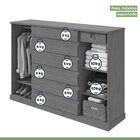 Cômoda 2 Portas 7 Gavetas 3 Prateleiras Vedra Frassino