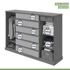 Cômoda 2 Portas 7 Gavetas 3 Prateleiras Vedra Frassino/off Wh