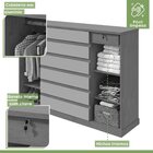 Cômoda 2 Portas 7 Gavetas 3 Prateleiras Vedra Frassino/off Wh
