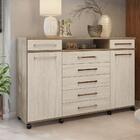 Cômoda 2 Portas 7 Gavetas Com Rodízios Multimóveis Cr40117