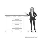 Cômoda 2 Portas 7 Gavetas Fontana 110x160x45 Cm Freijó/off Wh