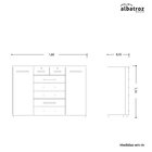 Cômoda 2 Portas 7 Gavetas Fontana Albatroz Branco