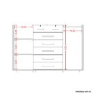 Cômoda 2 Portas 7 Gavetas Fontana Albatroz Cinamomo / Off Whi