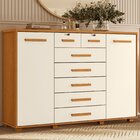 Cômoda 2 Portas 7 Gavetas Fontana Albatroz Cinamomo / Off Whi