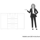 Cômoda 2 Portas 7 Gavetas Fontana Cinamomo