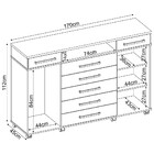 Cômoda 2 Portas 7 Gavetas London Amendola Touch Demóbile
