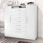 Cômoda 2 Portas 7 Gavetas Mega J&a Móveis Branco