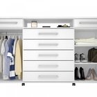 Cômoda 2 Portas 7 Gavetas Paris Espresso Móveis Branco