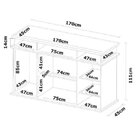 Cômoda 2 Portas 7 Gavetas Paris Espresso Móveis Branco