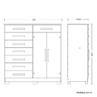 Cômoda 2 Portas 8 Gavetas Verona Albatroz