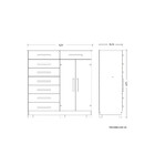 Cômoda 2 Portas 8 Gavetas Verona Albatroz