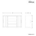 Cômoda 2 Portas Correr 4 Gavetas Evidenza   Branco/ Freijó