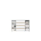 Cômoda 2 Portas Correr 4 Gavetas Evidenza   Branco/ Freijó