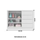 Cômoda 2 Portas E Guarda Roupa 3 Portas Infantil Branco Moron