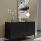 Cômoda 3 Gavetas 1 Porta 135 Cm Jasper Preto