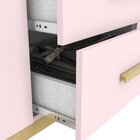 Cômoda 3 Gavetas 1 Porta Alegria Rosa Chá