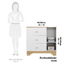 Cômoda 3 Gavetas 1 Porta Com Janela Ben Peroba