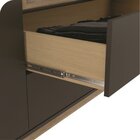 Cômoda 3 Gavetas 1 Porta Nogal Dourado Grafite Intenso / Noga