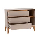 Cômoda 3 Gavetas 2 Nichos Bento Yescasa Cappuccino/amêndoa