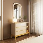 Cômoda 3 Gavetas 2 Nichos Bento Yescasa Cappuccino/amêndoa