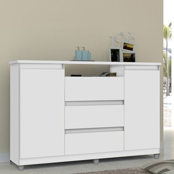 Cômoda 3 Gavetas 2 Portas Vênus  Branco
