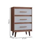 Comoda 3 Gavetas 61 Cm Mila Mobbs