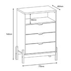 Cômoda 3 Gavetas 77x96cm Antares  Off White