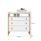 Cômoda 3 Gavetas Com Nicho Fantasia Branco