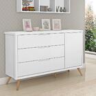 Cômoda 3 Gavetas Com Sapateira Para Bebê 100% Mdf Com Puxador