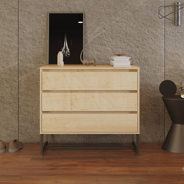 Cômoda 3 Gavetas Concept Cabecasa Madeiraoriginals