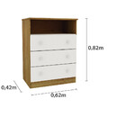 Cômoda 3 Gavetas Doçura Tcil