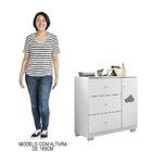 Cômoda 3 Gavetas E 1 Porta Branco Ane - Phoenix Baby