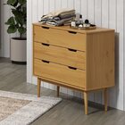 Cômoda 3 Gavetas Em Madeira Maciça Linha Nórdica Yescasa  Rob