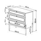 Cômoda 3 Gavetas Palhinha Oslo Hanover