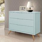 Cômoda 3 Gavetas Para Bebê 100% Mdf Com Puxadores Em Cava Old