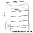 Comoda 3 Gavetas Para Quarto 005025 Dcasa