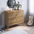 Cômoda 3 Gavetas Pé Madeira Artesano Oslo Hanover