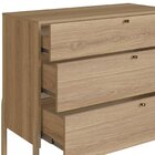 Cômoda 3 Gavetas Pé Madeira Artesano Oslo Hanover