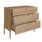 Cômoda 3 Gavetas Pé Madeira Artesano Oslo Hanover