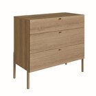 Cômoda 3 Gavetas Pé Madeira Artesano Oslo Hanover