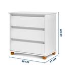 Cômoda 3 Gavetas Pequena Branco