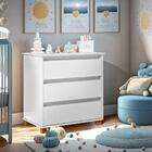 Cômoda 3 Gavetas Pequena Branco