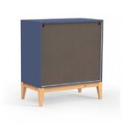 Cômoda 3 Gavetas Pine Espresso Móveis Azul Petróleo